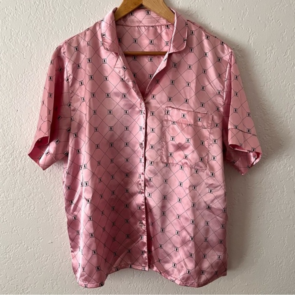 Playboy Baby Pink Button Down Top​